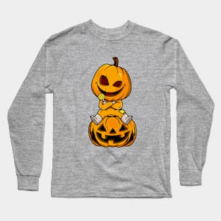 Happy Halloween scary baby pumpkin Long Sleeve T-Shirt